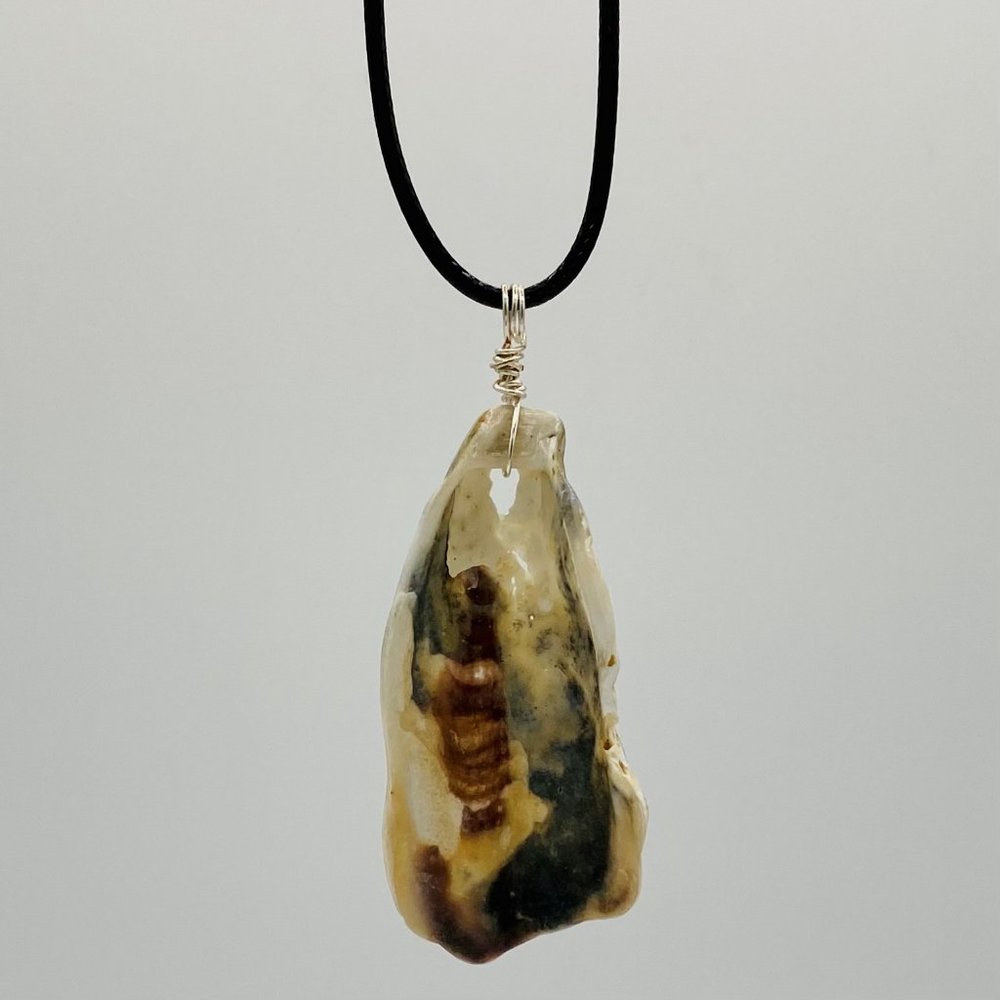 Shell Pendant on 20" Black Cord Necklace; B20-03